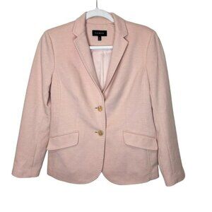 Talbots Blazer M Womens Muted Pink Long Sleeve Suit Jacket Size 8 Medium